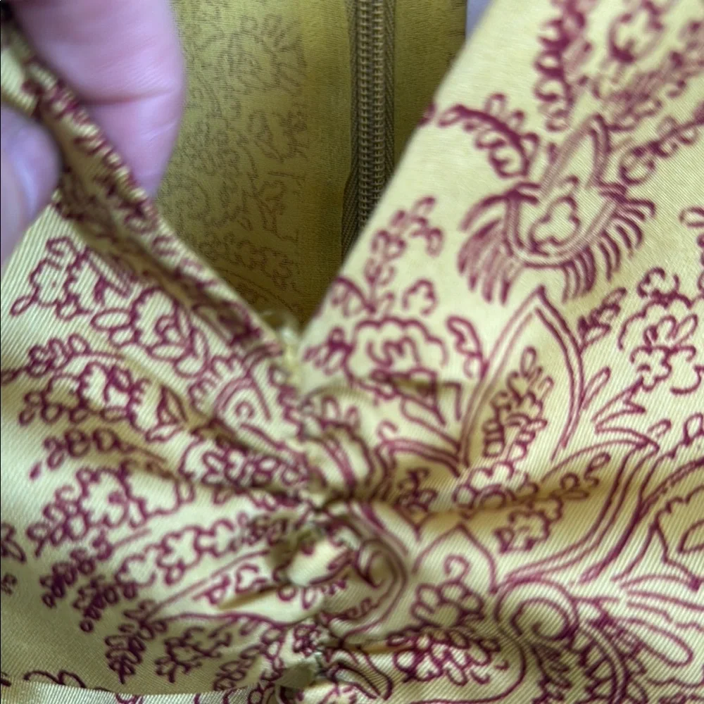 Cinq a Sept Gold Cocktail Gown with Flutter Sleeves size 6 wedding guest dress - Picture 6 of 9